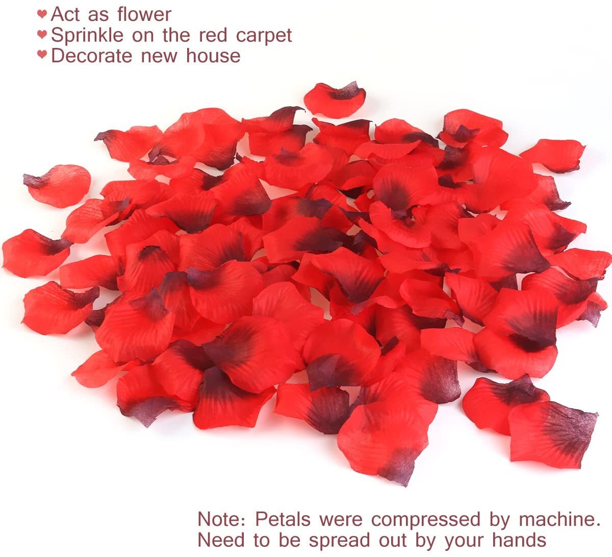 5000PCS Red Artificial Fake Rose Petals Wedding Event Romantic Night Party Decor