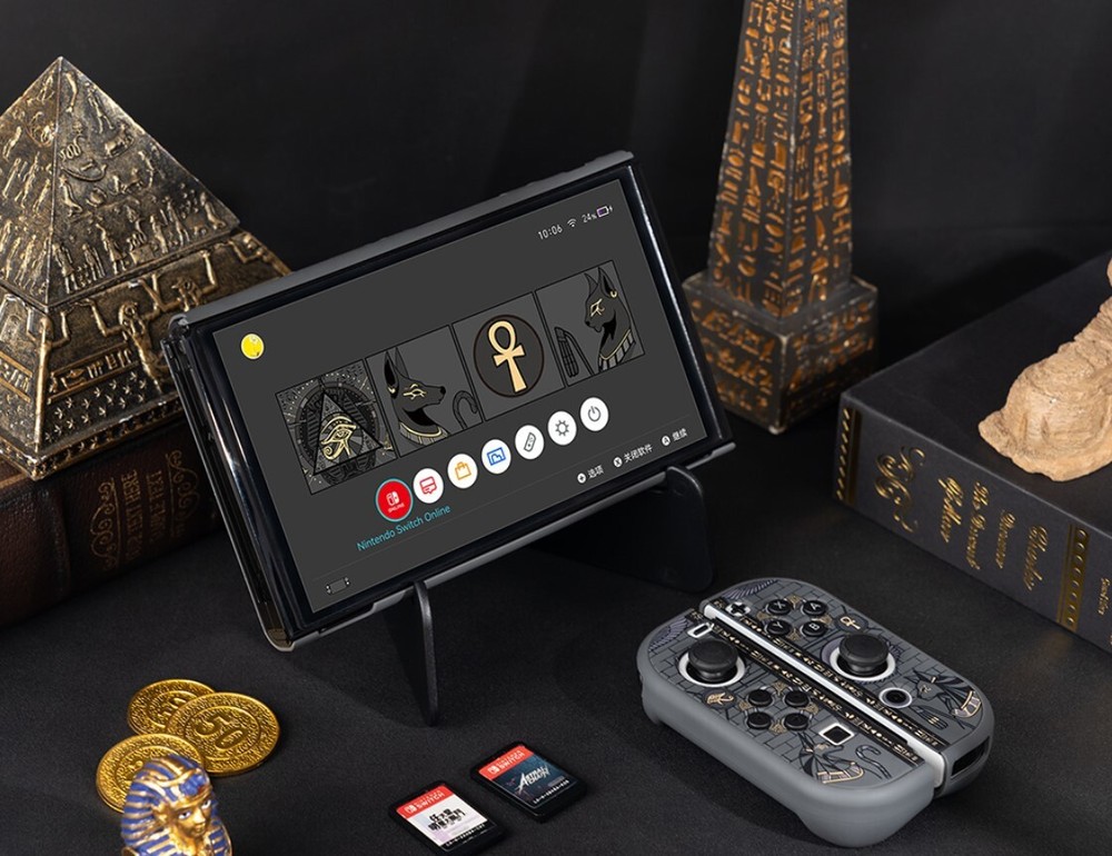 GeekShare Nintendo Switch OLED Protective Case Black PC Hard Shell Black Cover