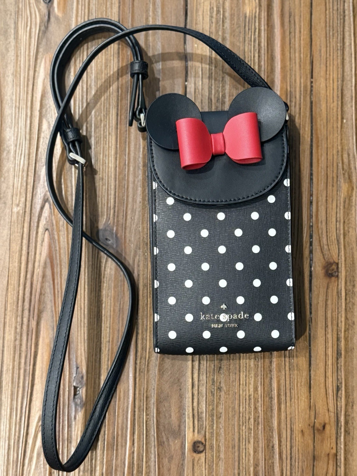 Kate Spade Disney X Minnie Mouse North South Phone Crossbody Purse Bag New WOT