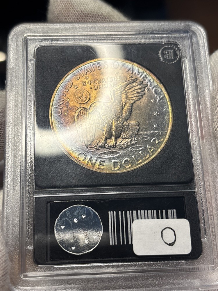 1971-P Eisenhower $1 Dollar Rainbow Toned