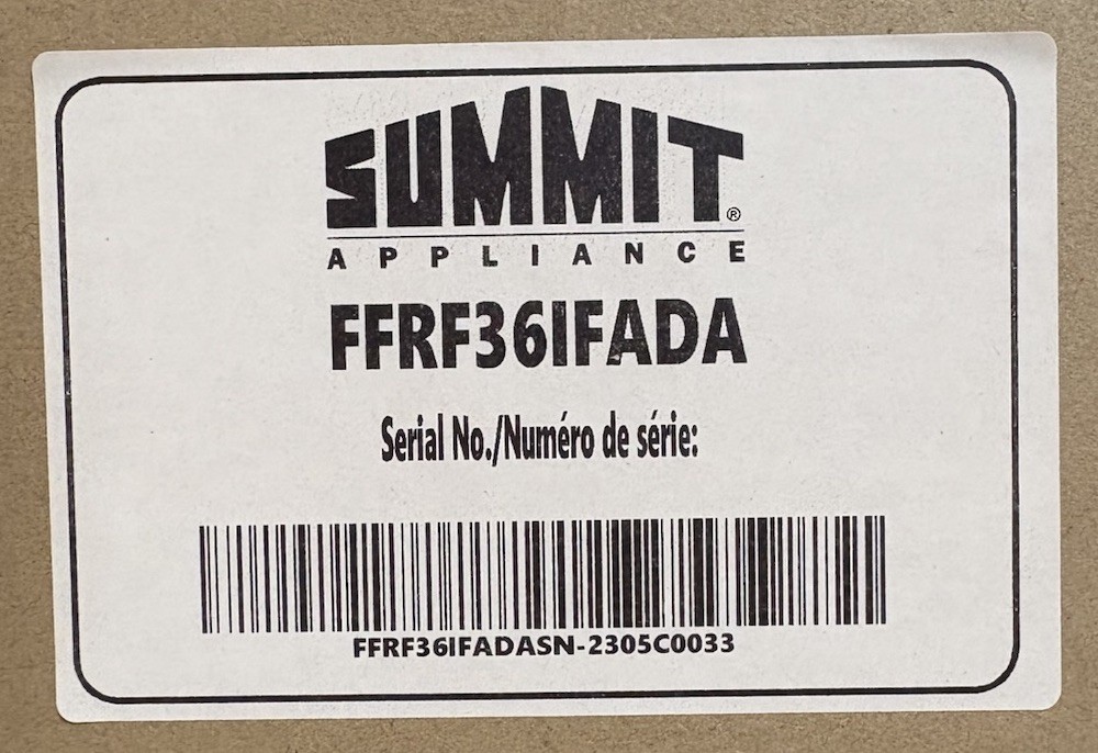 Summit FFRF36IFADA 36" Side by Side Refrigerator Freezer - Panel Ready
