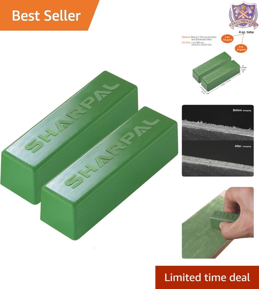 Smooth Surface Green Polishing Compound 2-Pack - Heavy-Duty Sharpening Solution