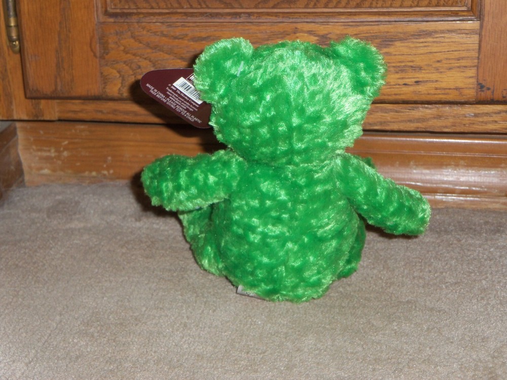 HERSHEY'S KISS*ABLES 2005 GREEN PLUSH BEAR, 6"