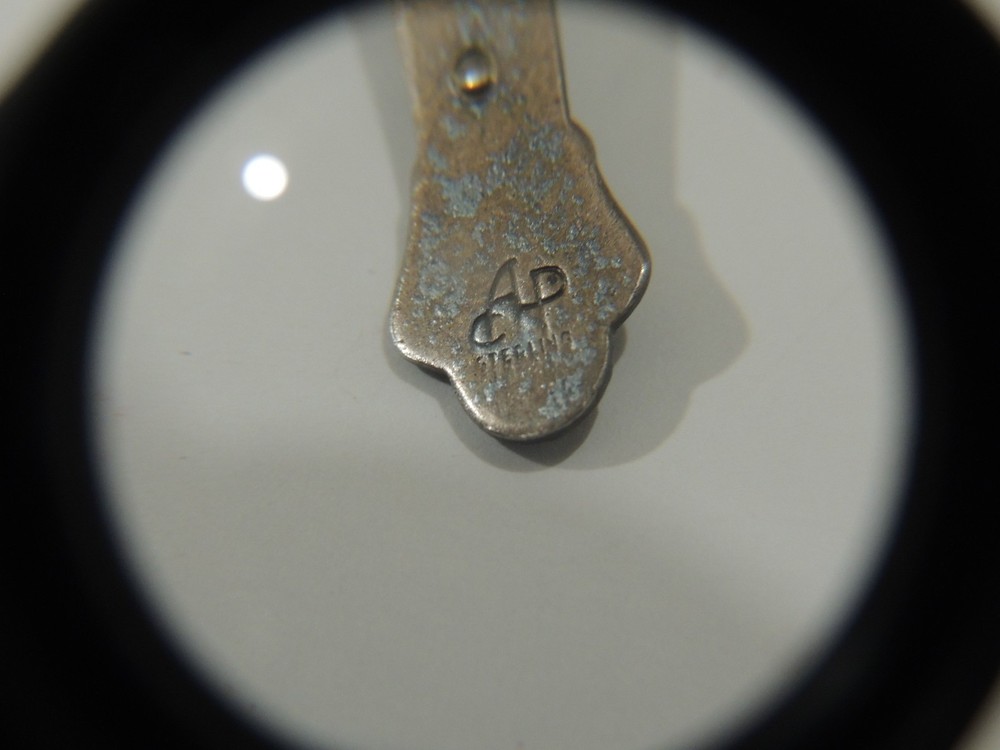 VINTAGE "AP" STERLING & AB CRYSTAL BEAD ROSARY