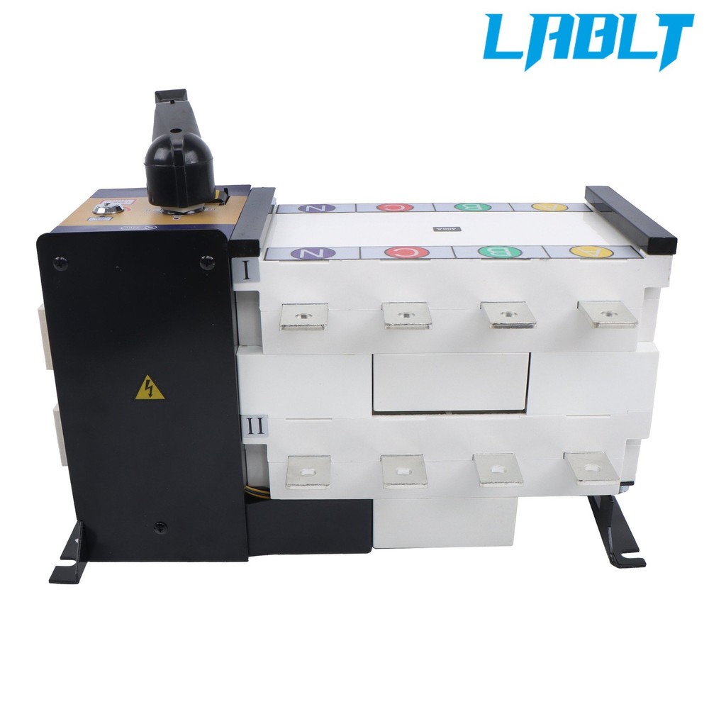 LABLT Industrial Automatic Transfer Switch 400A 4P 110/220V Grid to AC Generator