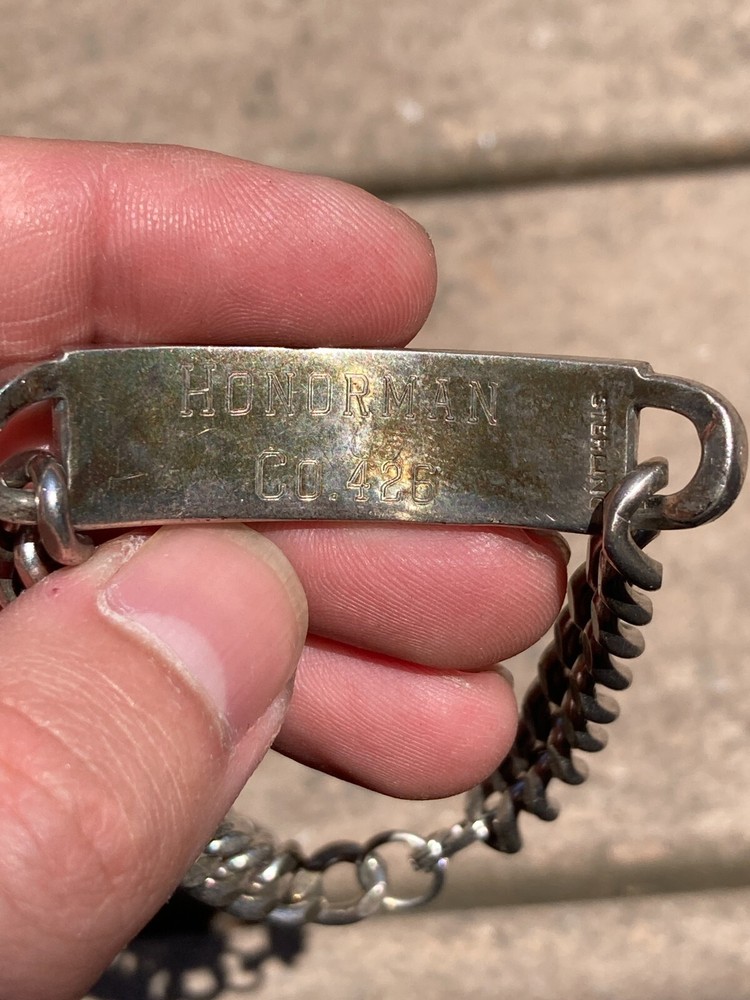 WW2 US Army Military Name ID Identification Bracelet 426th Airborne Quartermaste