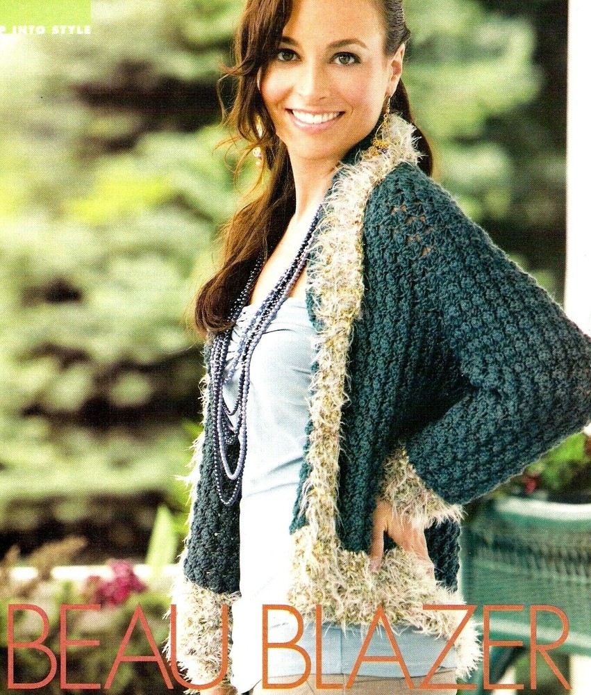 CHIC Beau Blazer Jacket/Apparel/ Crochet Pattern INSTRUCTIONS ONLY