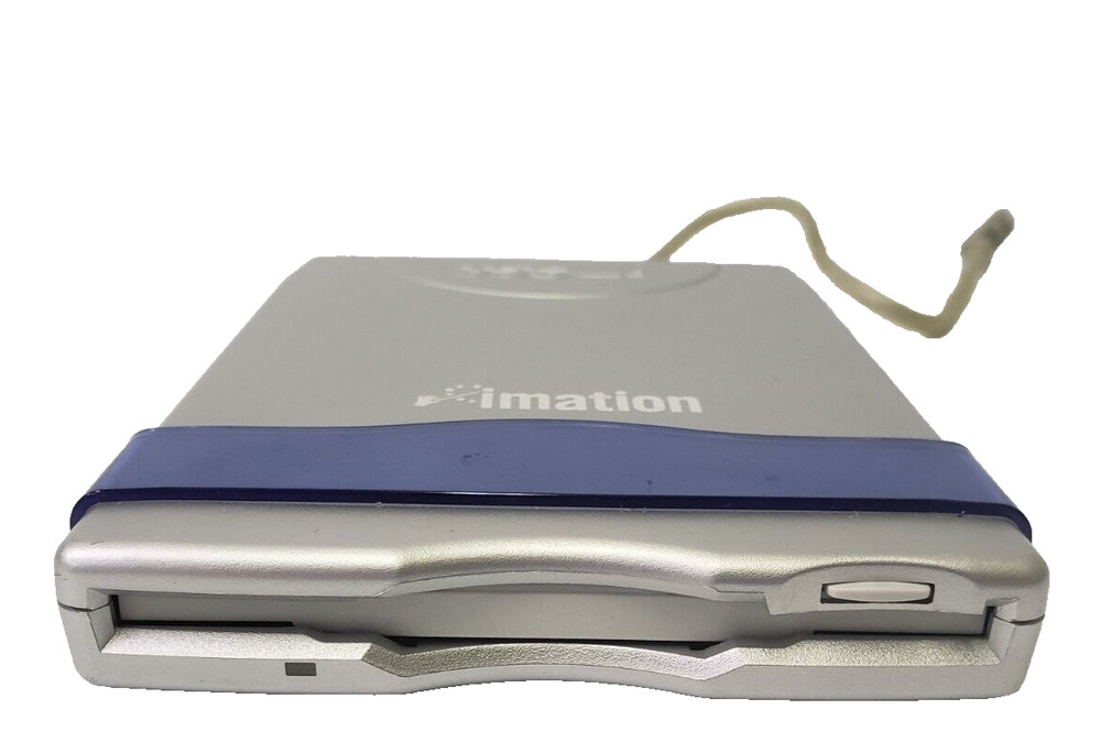 Imation External Floppy Disk Drive USB, 3.5" Model D353FUE Silver / Blue