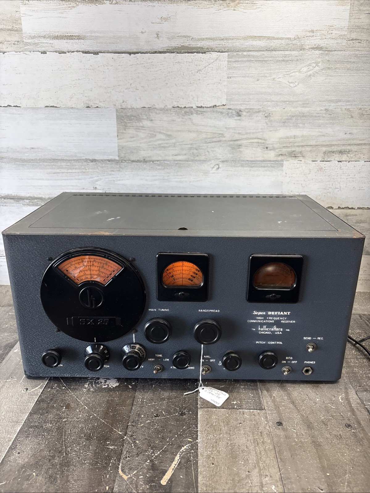 Hallicrafters SX-25 Super Defiant HF Communications Tube Receiver Works