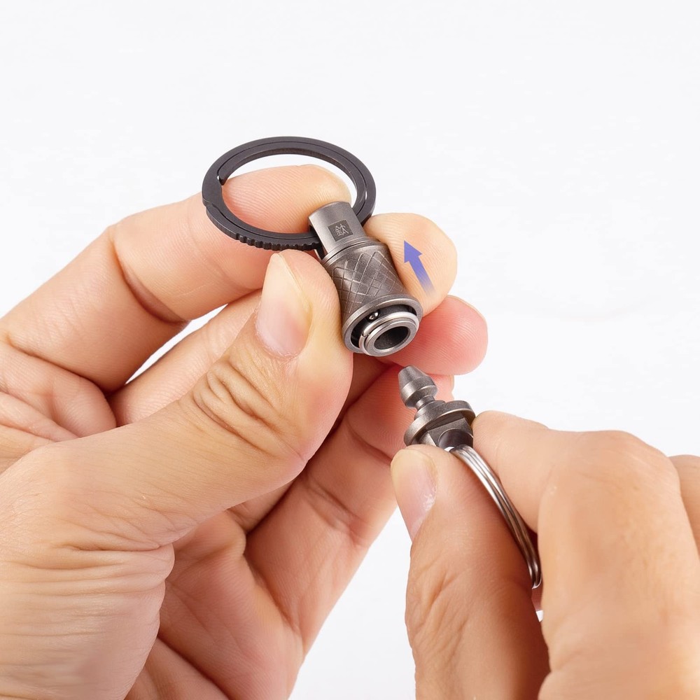 Titanium Quick Release Swivel Keychain, Pull Apart Detachable Keychain Heavy ...