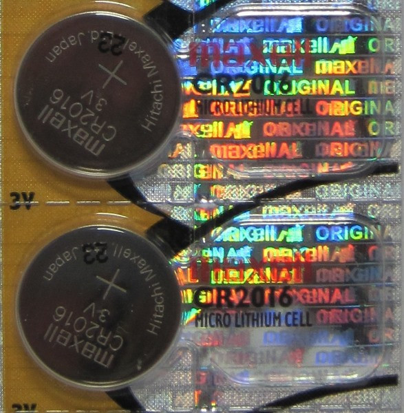 2 Maxell 2016 Battery CR2016 3v Lithium