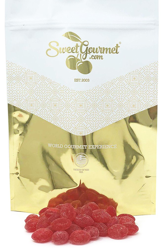 Cherry Natural Sanded Candy Drops | Claeys Old Fashioned Hard Candy Bulk