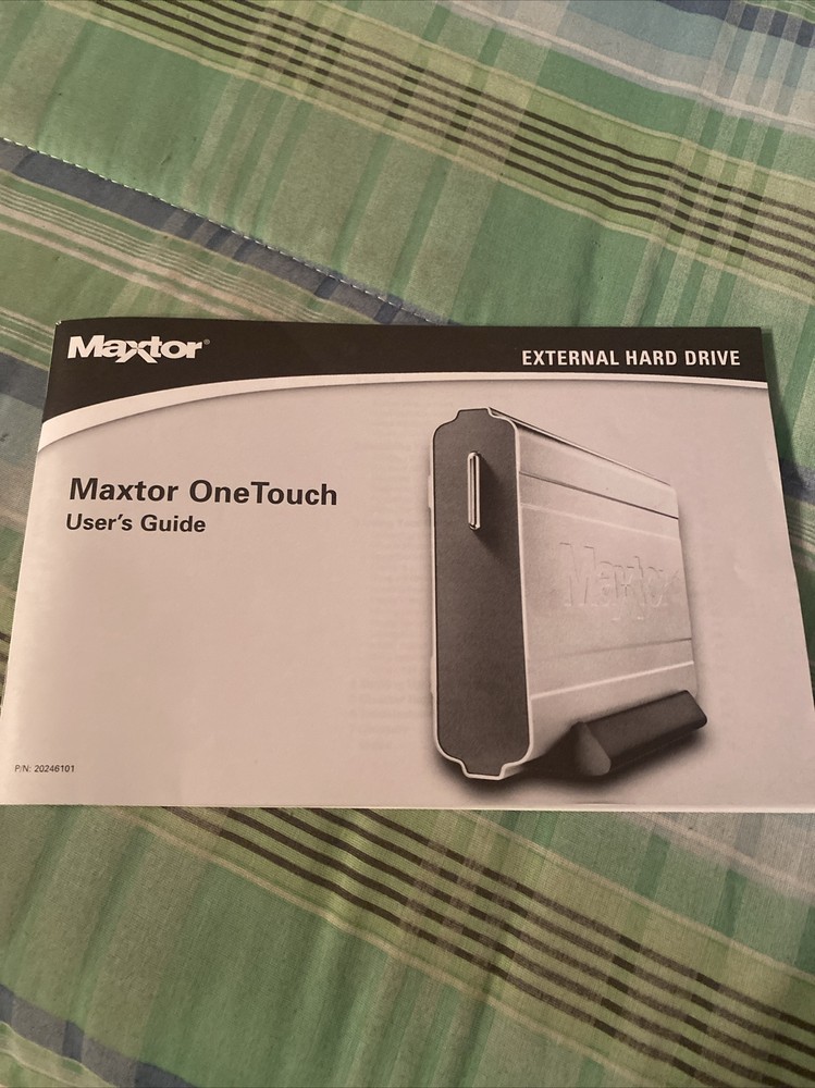 Maxtor One Touch User’s Guide; Paperback 2004 External Hard Drive