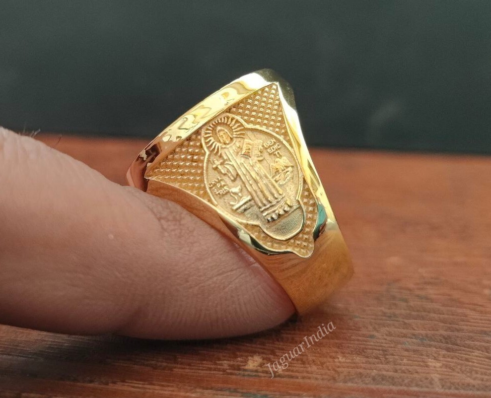 925 sterling silver saint benedict ring.