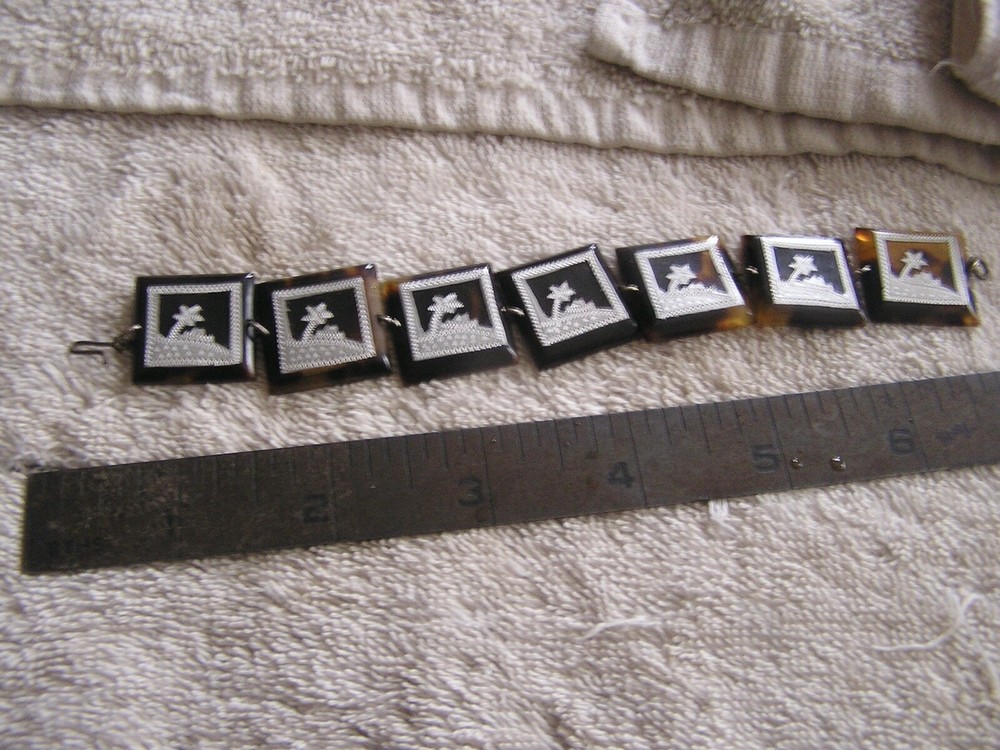 Antique Panel Bracelet with Overlay