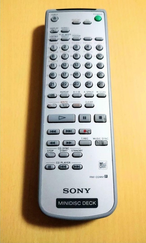 Sony MD Deck Remote Control Minidisc RM-D24M FOR MDS-PC1