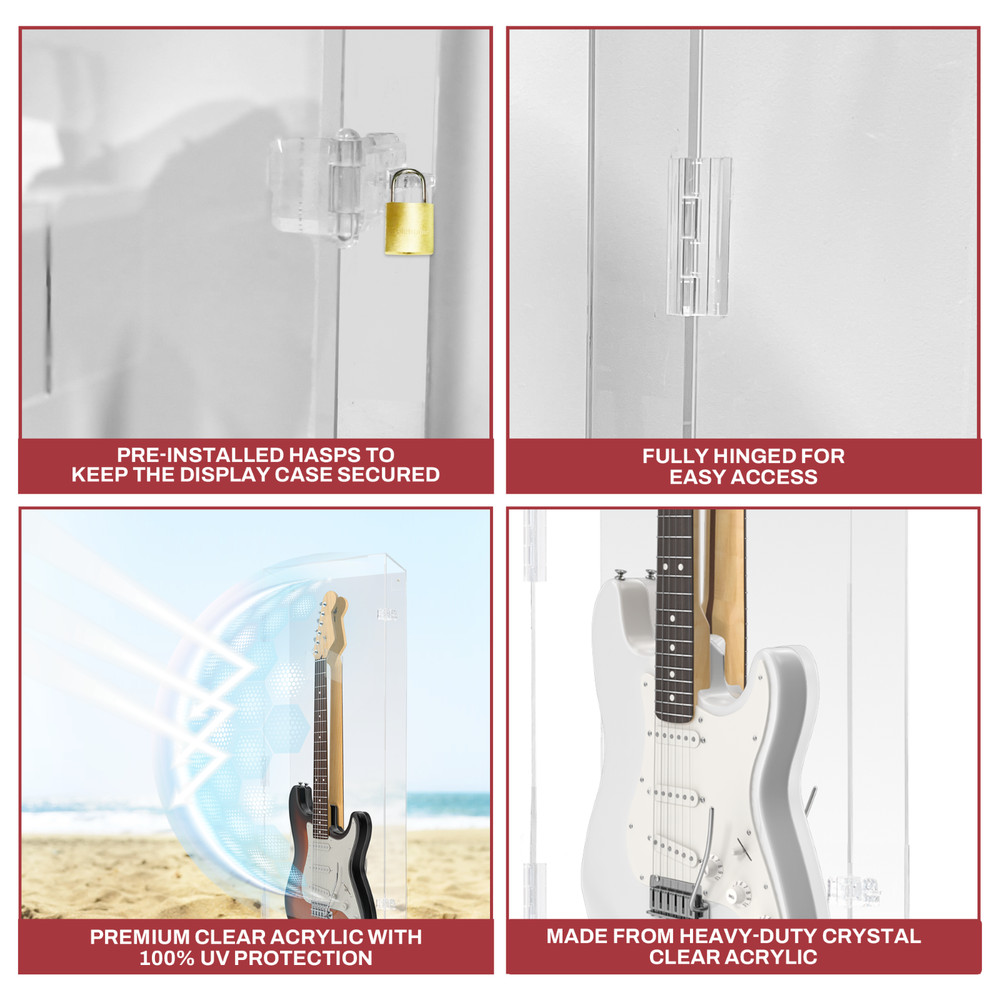 Acrylic Guitar Case with Mirror Back