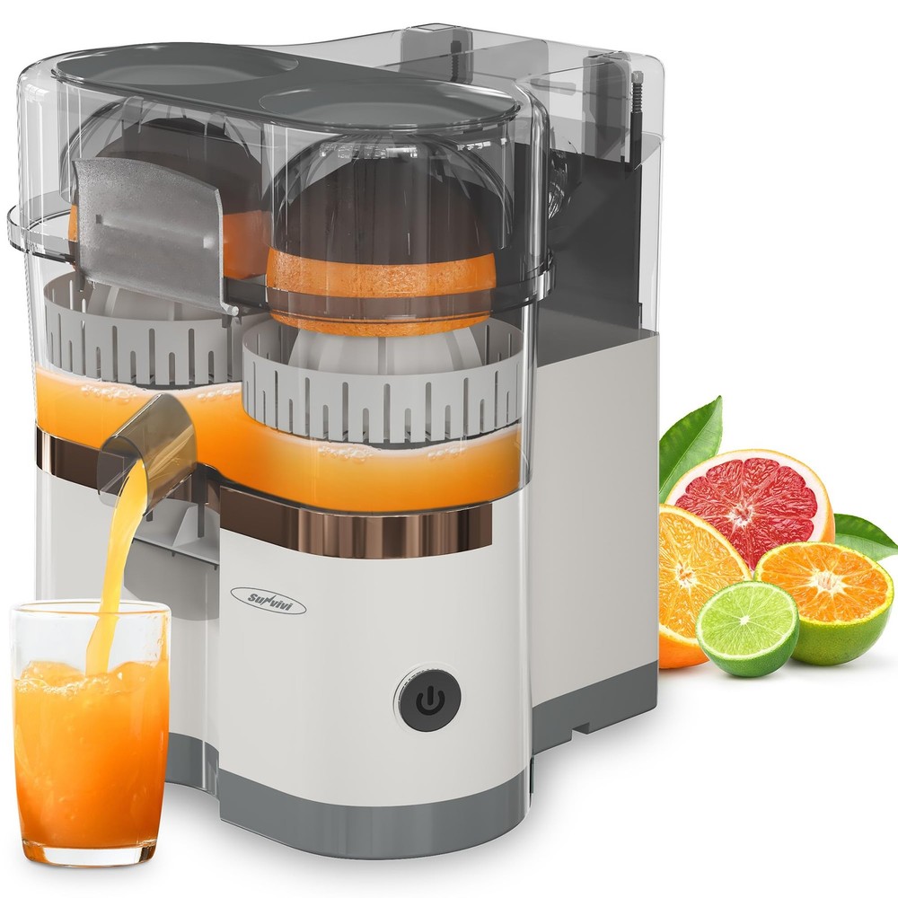 SUNVIVIPRO Dual-Head Electric Citrus Juicer, Plug-in Model
