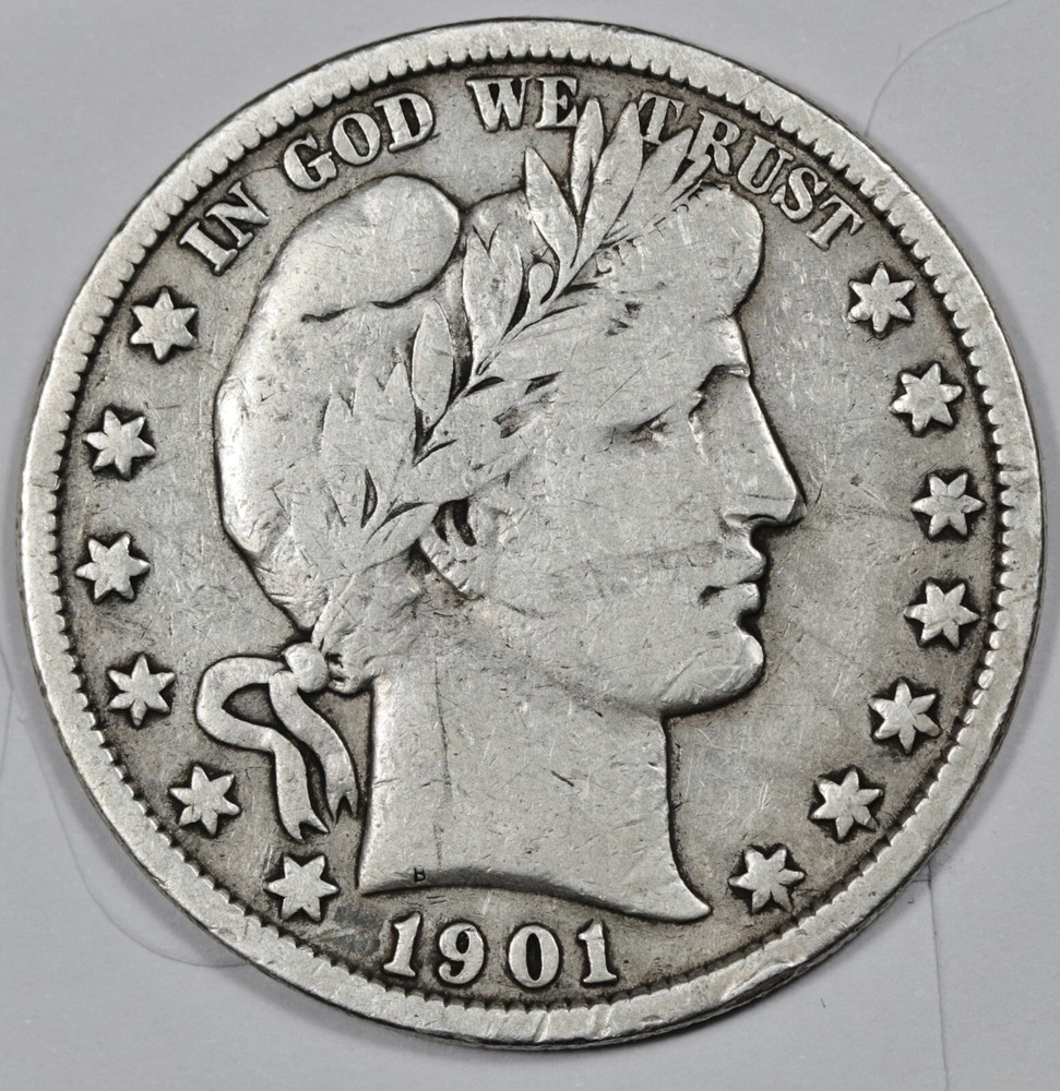 1901 Barber Half.   Fine.  204978