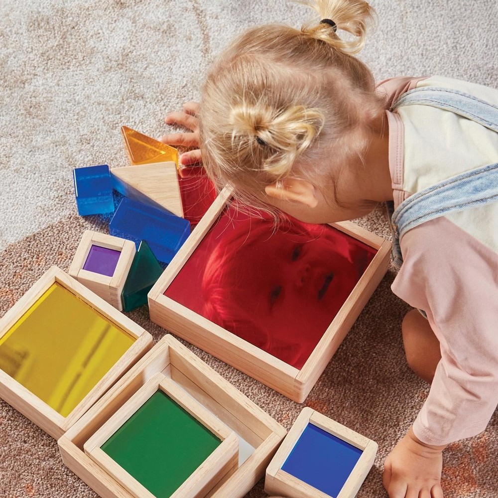 Kaplan Early Learning Nesting Pyramid Mirror Set - 6 Pieces