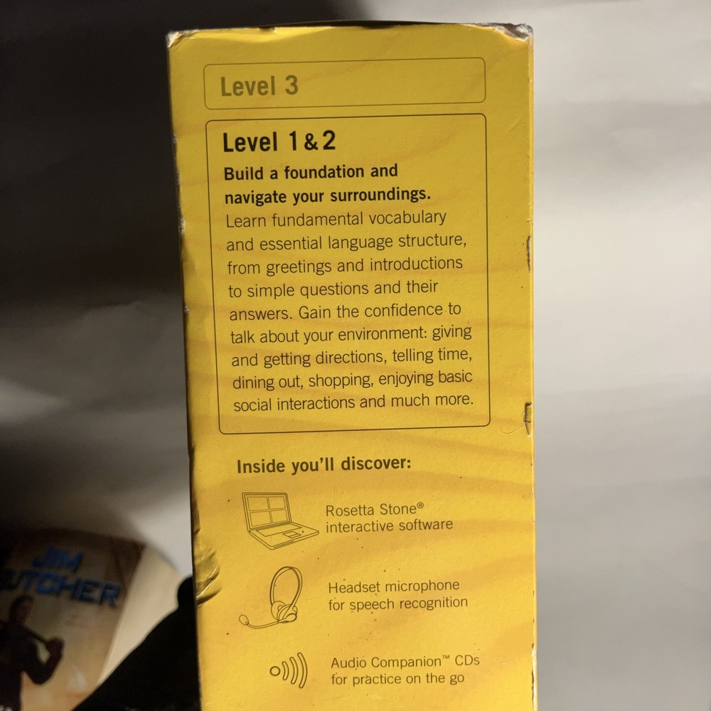 Rosetta Stone Frenchl Language Learning Level 1-2 Sealed B3