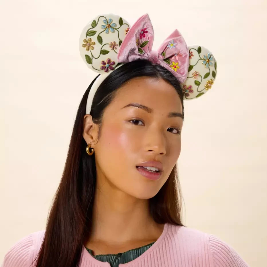Disney Parks x Baublebar Minnie Mouse Floral Adult Ear Headband NWT