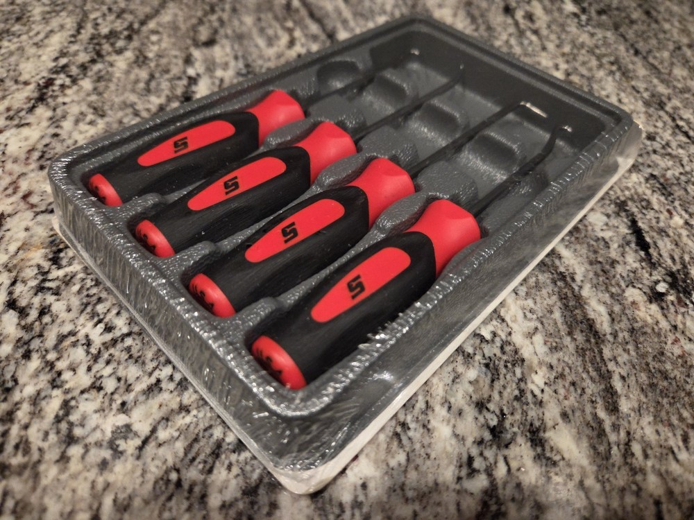 Snapon Tools 4pc Instinct Handle Mini Pick Set SEALED - RED