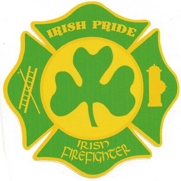 Irish Pride 4" Fire Decal Irish Firefighter