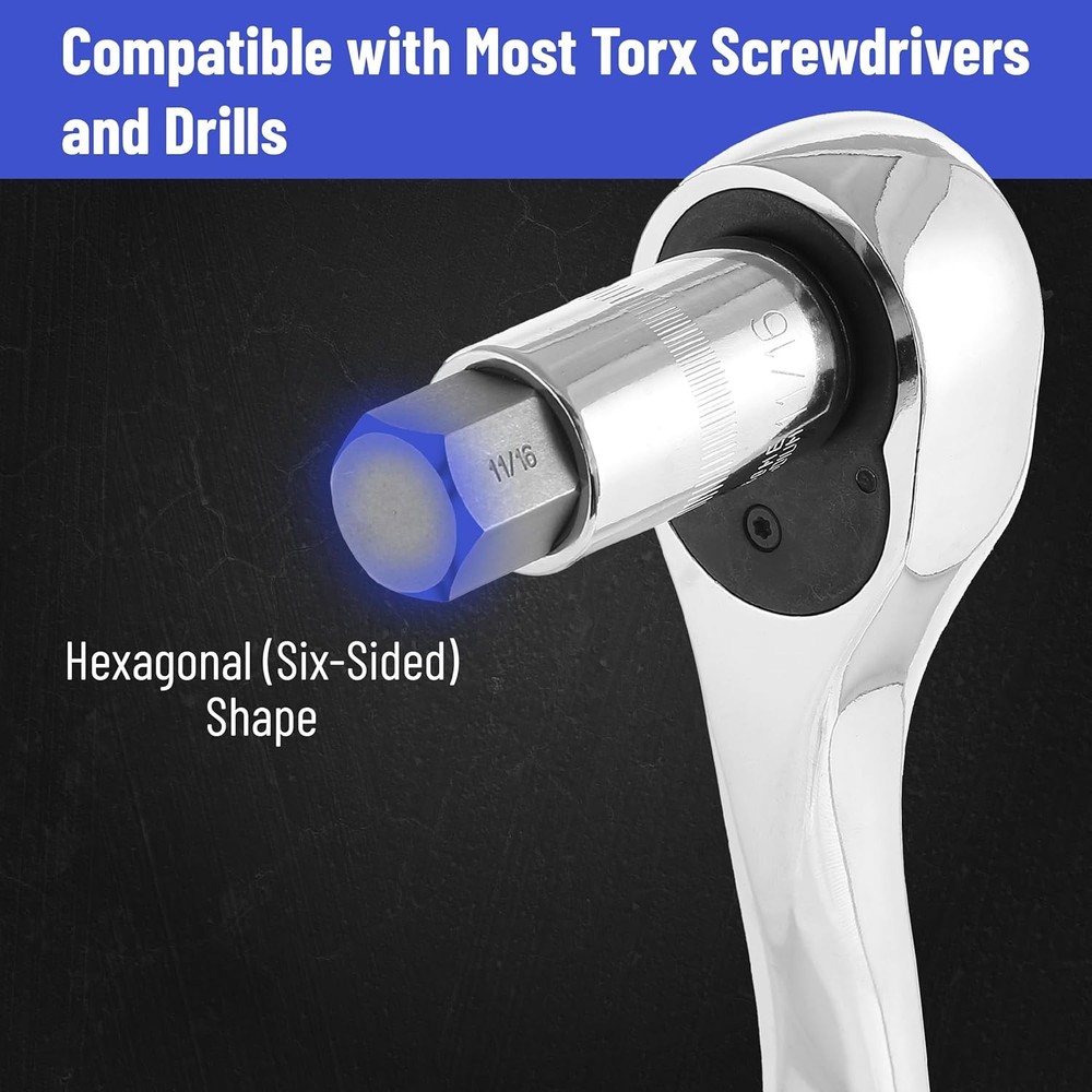 Hex Bit Socket Set - 32 Piece, 1/4", 3/8", & 1/2" Drive, Allen & Metric Socket