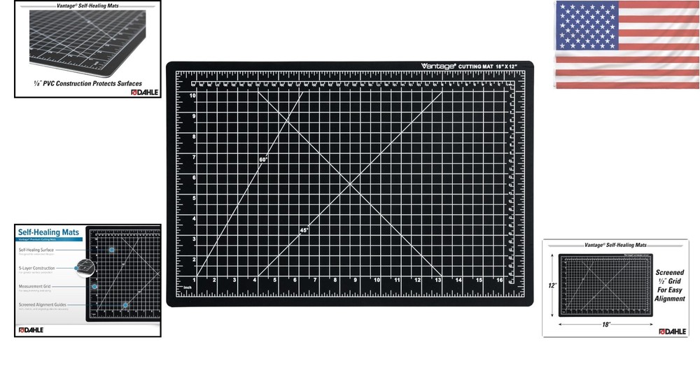 Self-Healing Cutting Mat 12"x18" - Five-Layer Durability for Crafters