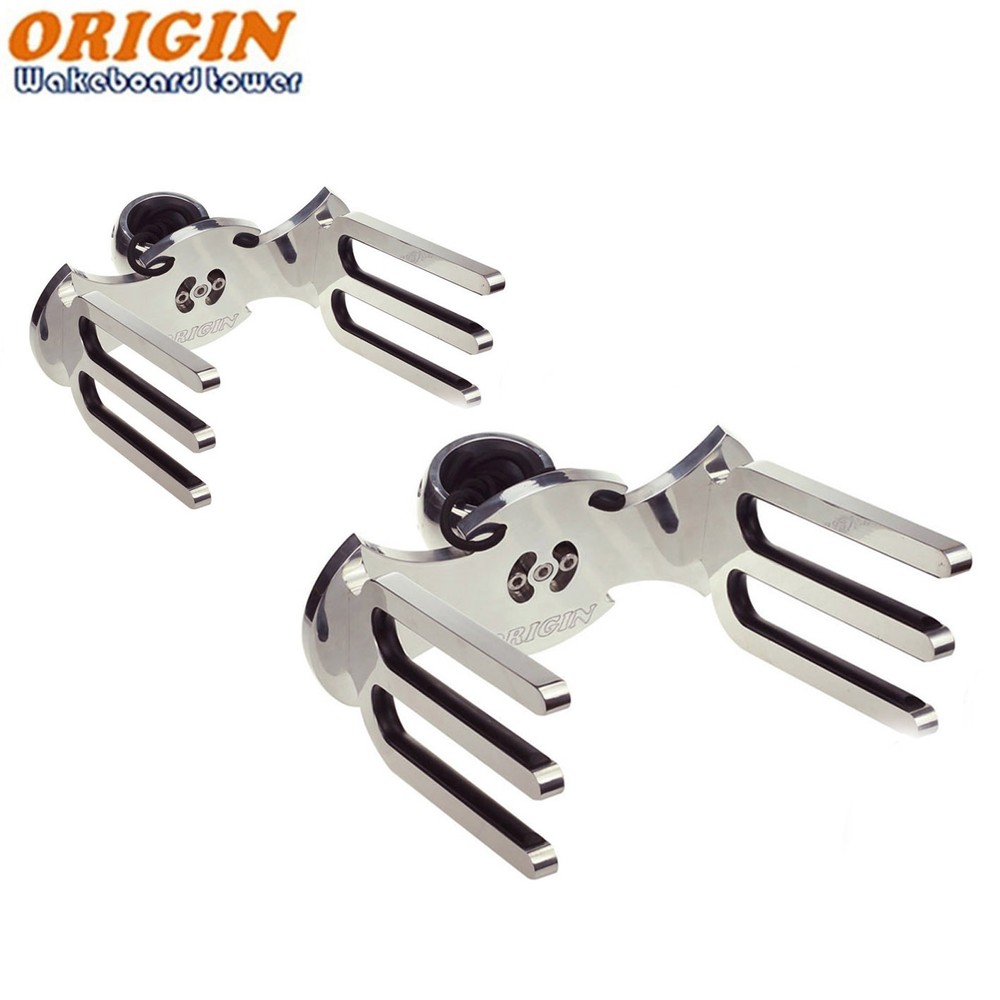 2 Set ORIGIN WWII Wakeboard Tower Racks |Board Holder |Polished Angle Free