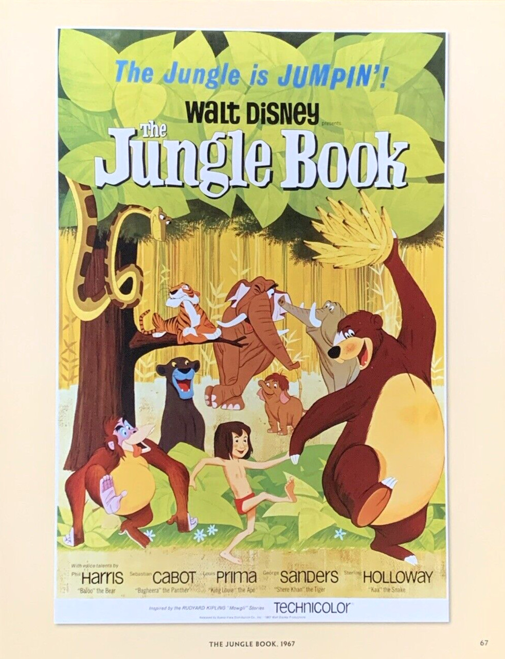 The Jungle Book 1967 Movie Poster Walt Disney Productions #0047