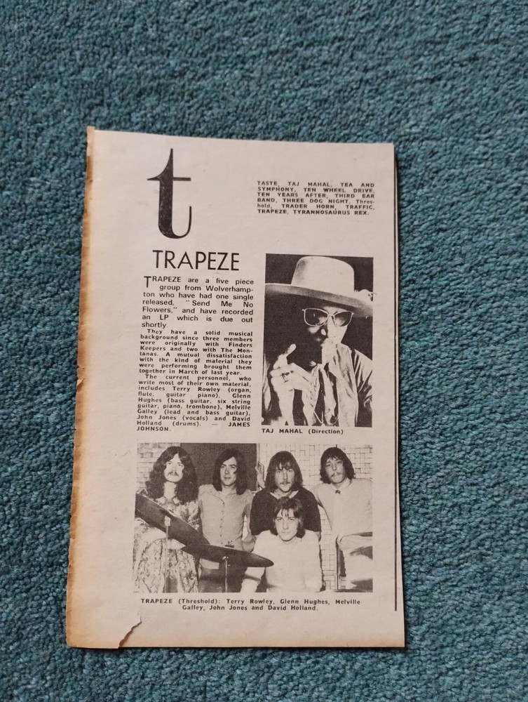Sk15 Ephemera 1970 Pop Article Trapeze