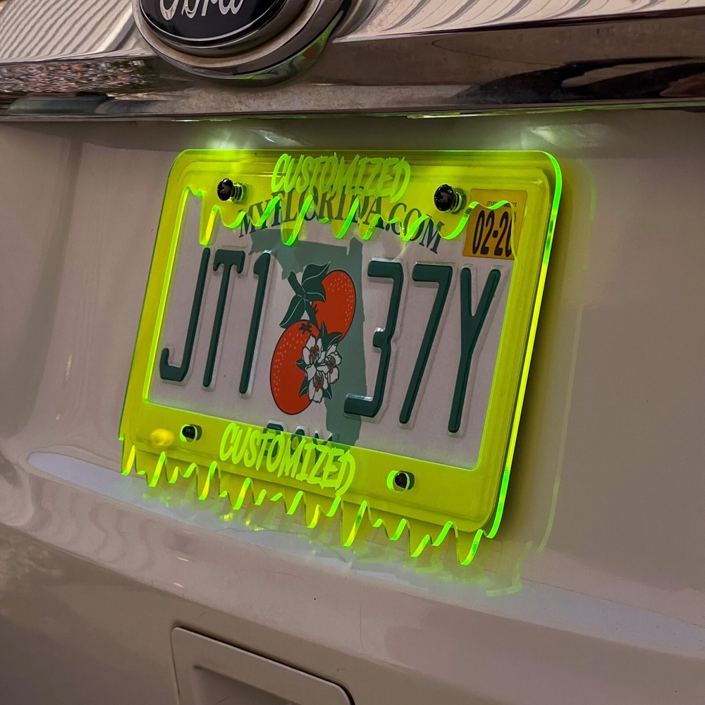 Slime CUSTOM PERSONALIZED License Plate Frame COLOR CHOICE