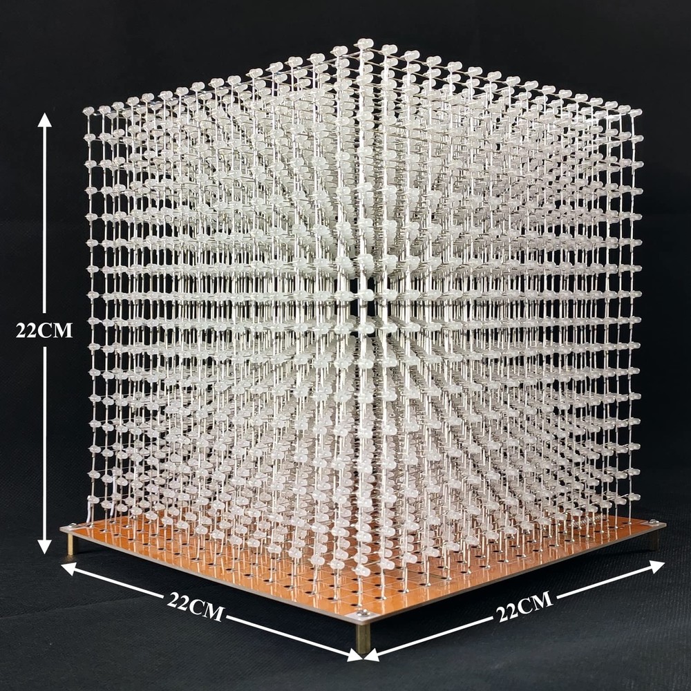 3D Led Cube Light Electronics Kit with LED 16x16x16 Electronic Learning Toy f...