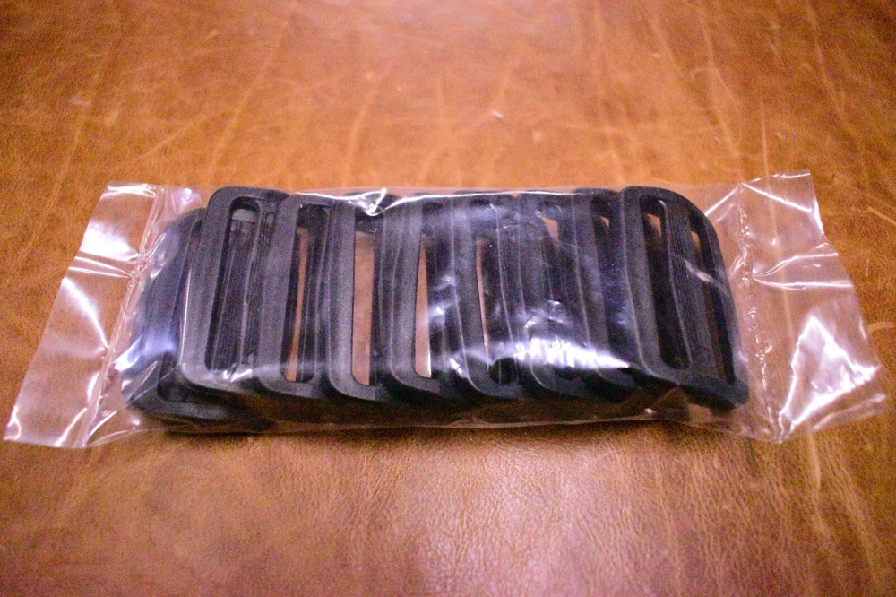 10 PACK Triglides Webbing Slides 2" Black Plastic Adjuster Fastener