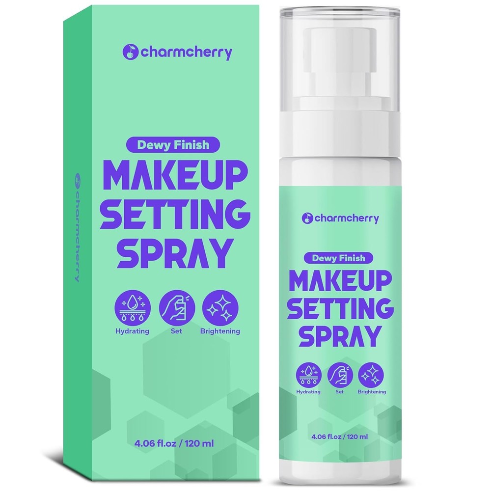 Makeup Setting Spray (4.06 Fl Oz), Dewy Finish Setting Spray for Makeup, Hydrati