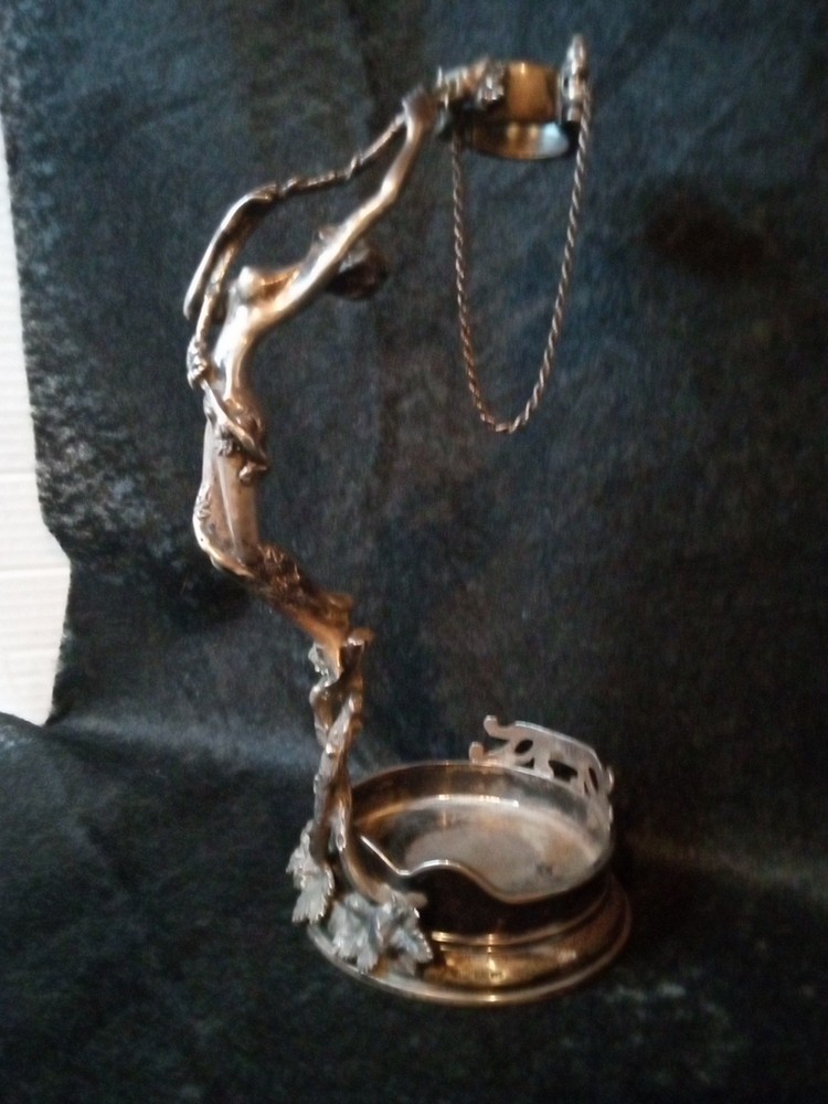 Stunning Solid Sterling Silver 925 Nymph Wine Bottle Holder 558g