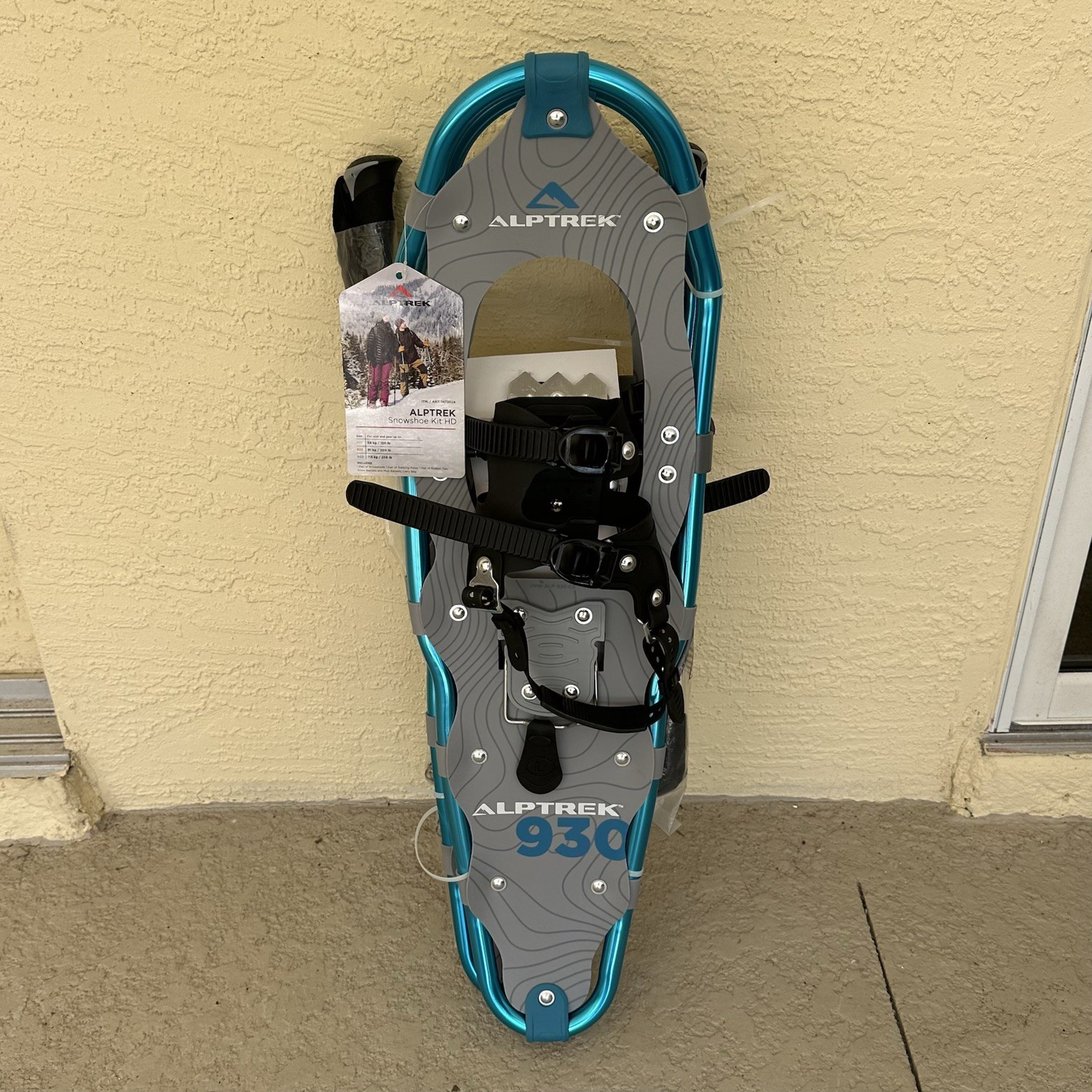 Alptrek 930 HD Snowshoes Kit – 7075 Aluminum Frame, Poles & Carry Bag