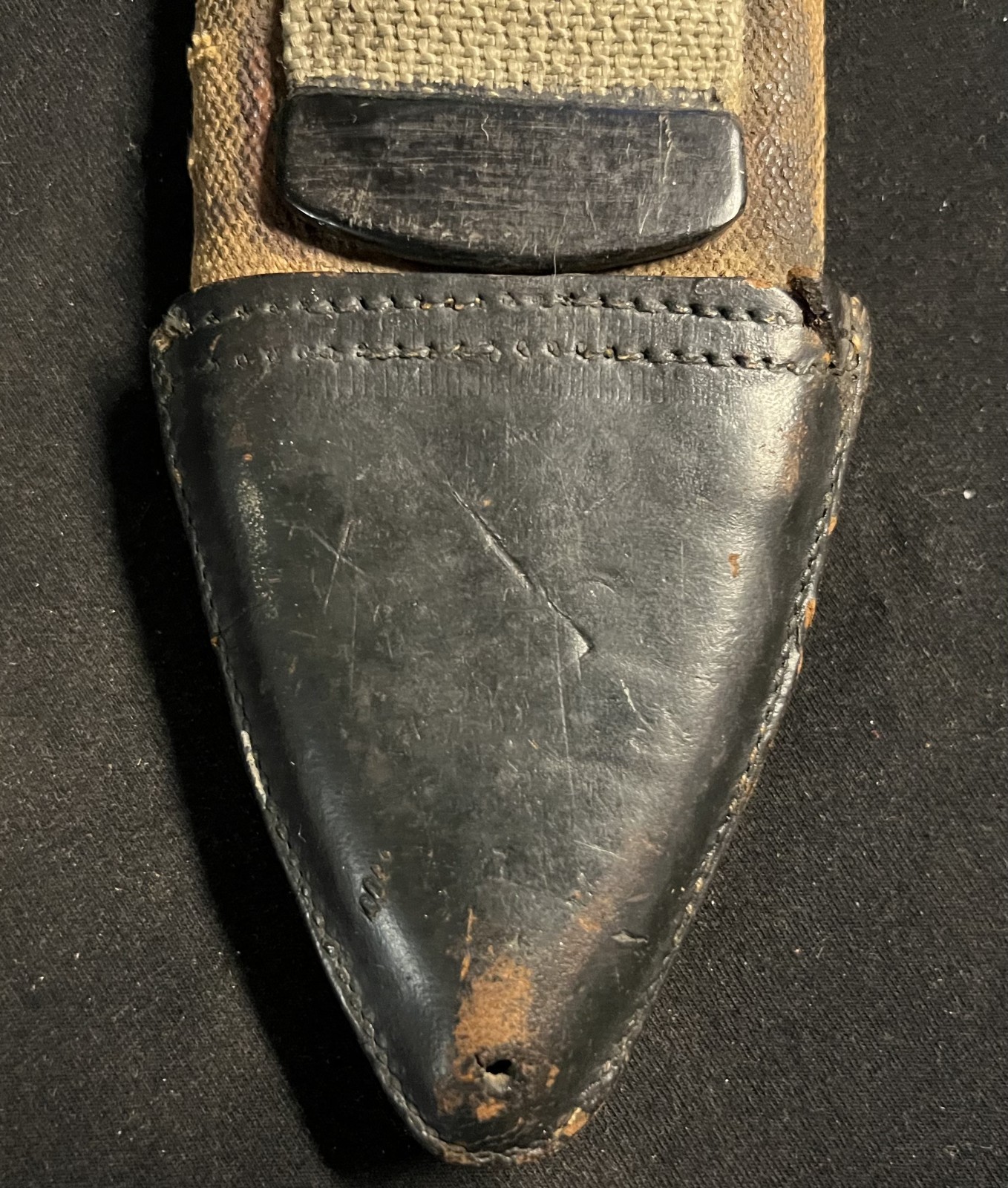 WWI US M1910 M1917 Bolo Fighting Knife Canvas Scabbard with Alteration #6