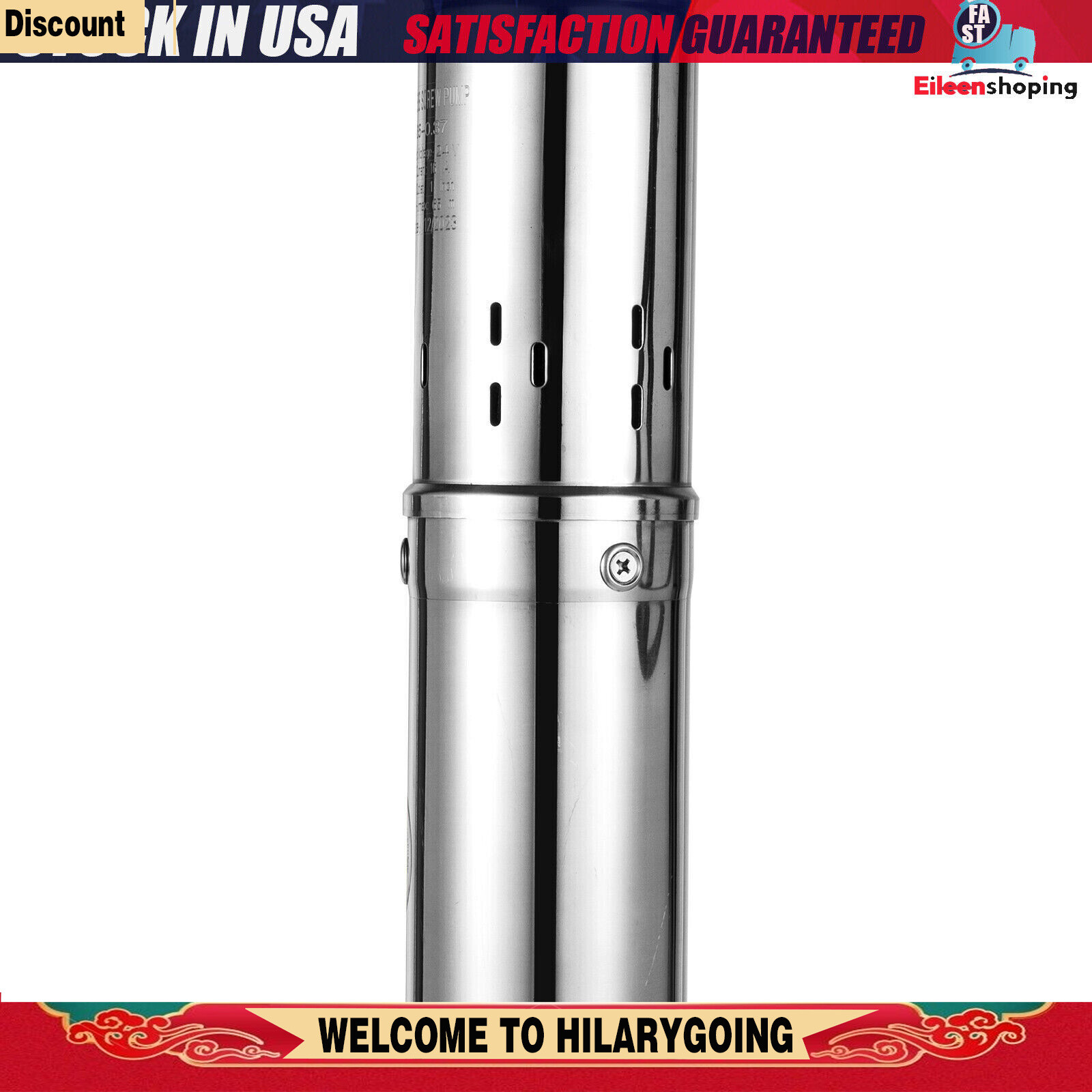 24V 370W Stainless Solar Water Pump Deep Well Solar Submersible Pump Durable New