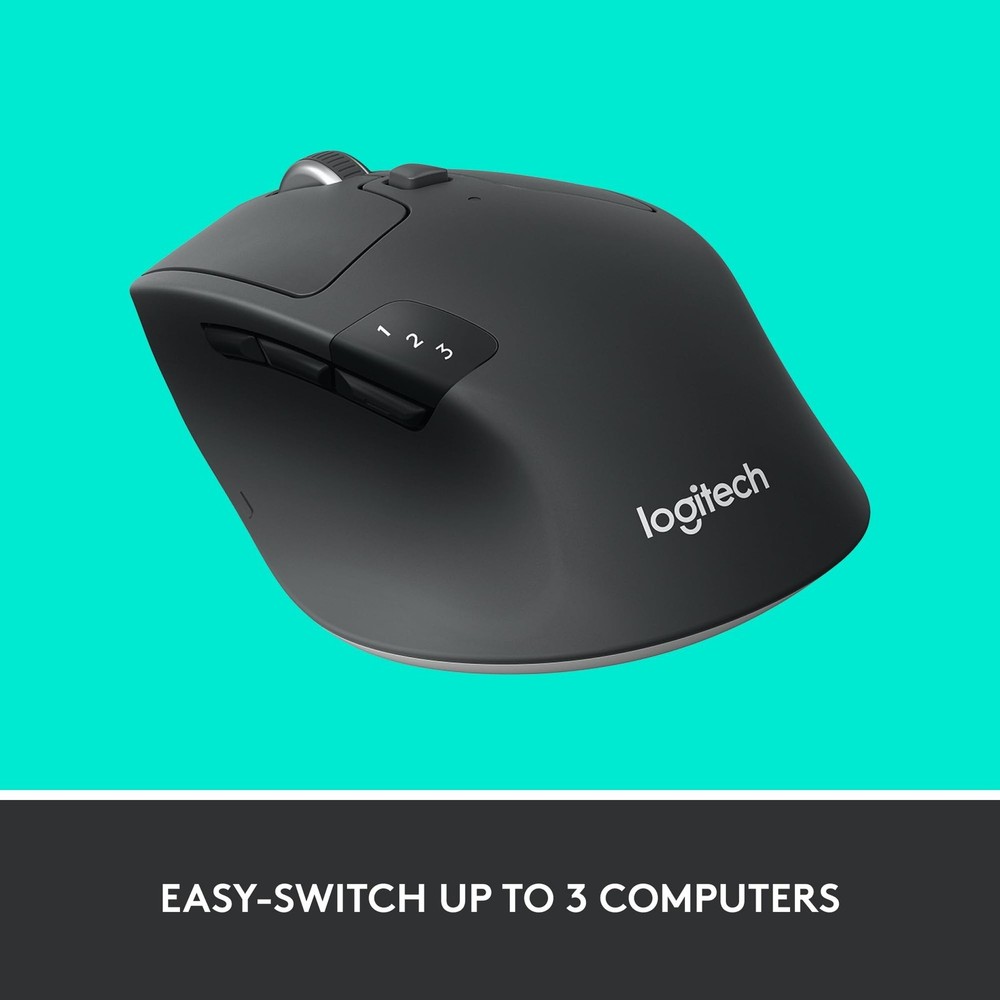 Logitech M720 Triathlon Multi-Device Wireless Mouse, Bluetooth, USB Unifying ...