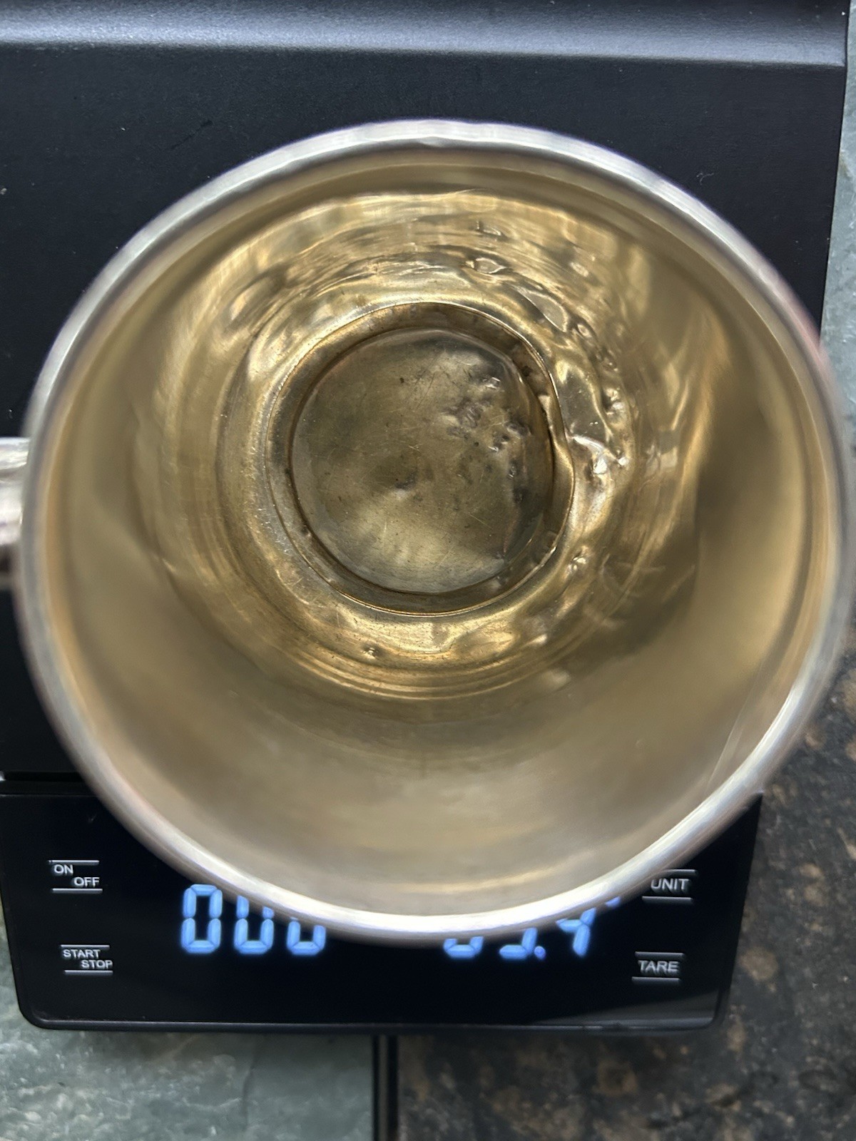 Antique STERLING Silver Baby Cup Heavy Engr. C.A.F.,Jr. May 15, 1910 89.4 Grams