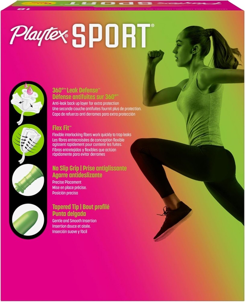 Comfortable Sport Tampons Regular Absorbency - Unscented, 18 Count for Athletes