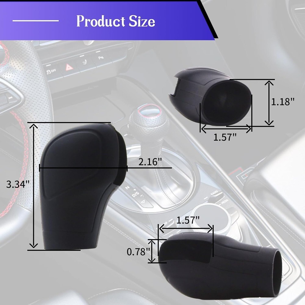 Silicone Automatic Gear Shift Knob Cover Protector Light Grey "Greige"