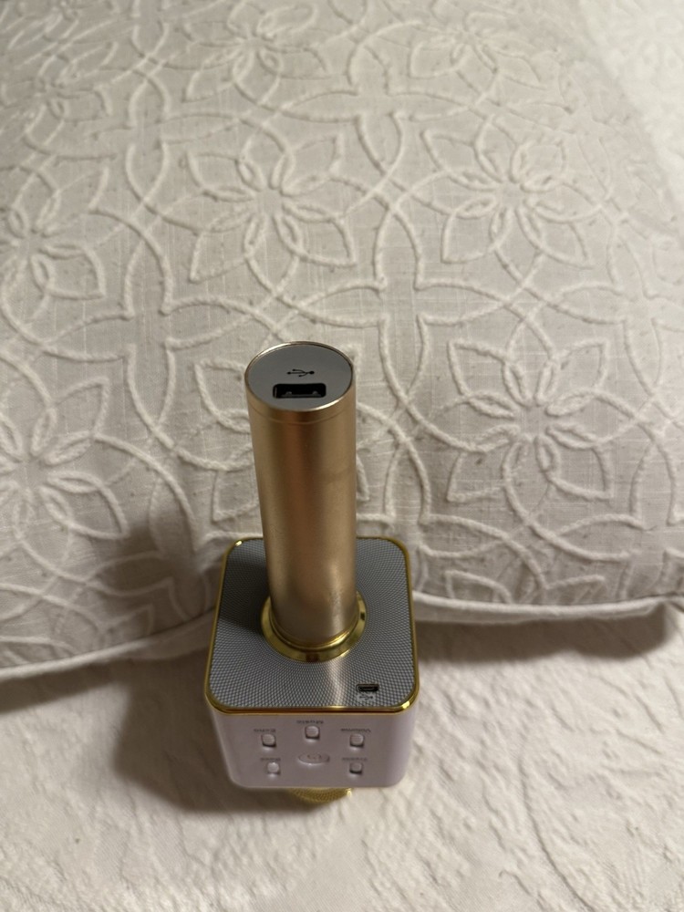 Party2Go Bluetooth Karaoke Microphone (Gold)