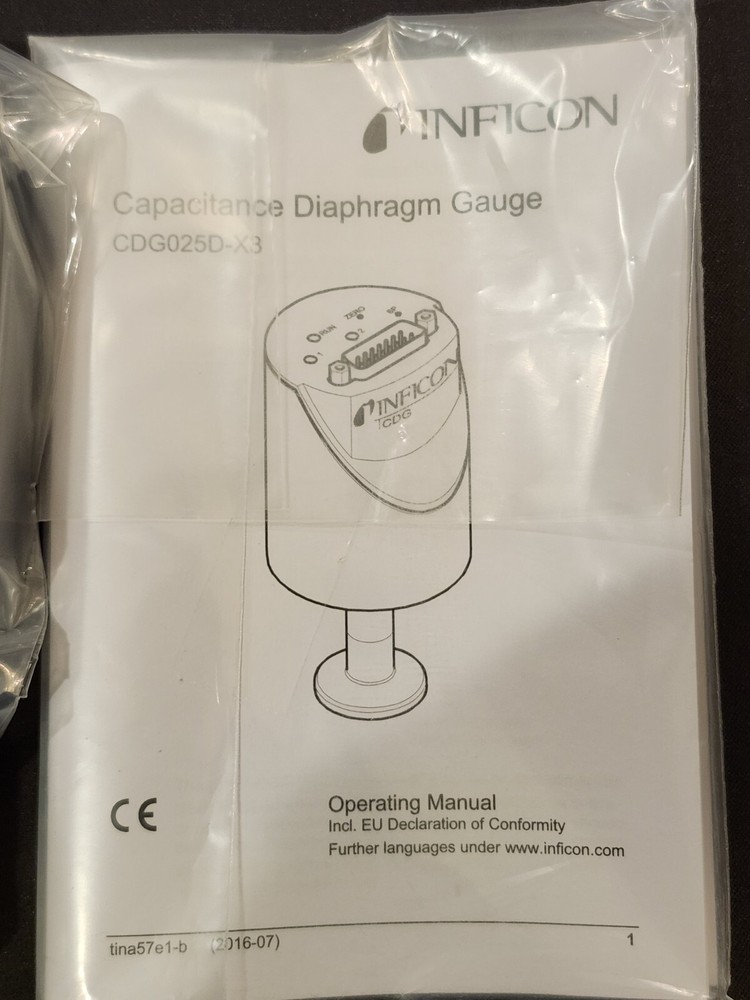 Inficon Sky Capacitance Manometer CDG025D - 10 Torr
