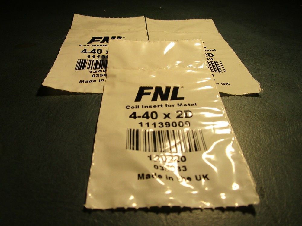 (9) #4-40 x 2D UNC 18-8 S/S Free Running Wire Insert