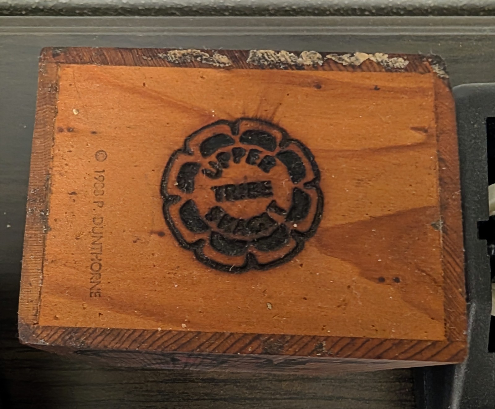 VTG 1988 Signed P DUNTHORNE UPPER SKAGIT RAVEN Northwest Cedar Wood Box.