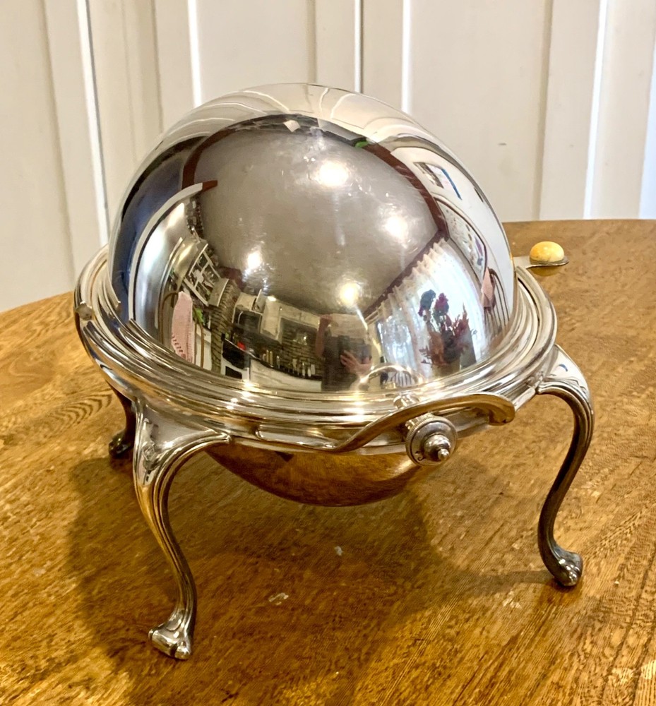 Goldsmiths & Silversmiths Silver-Plate Rotating Dome Server Regent Plate